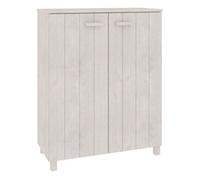 Vidaxl zapatero hamar madera maciza de pino blanca 85x40x108 cm
