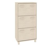 Vidaxl zapatero hamar madera pino maciza marrón miel 59,5x35x117 cm