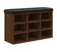 vidaXL Banco Zapatero, Mueble para Zapatos, Banco de Almacenaje para Juguetes, Asiento para Pasillo Salón, Madera de Ingeniería Marrón Roble