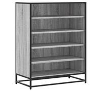 vidaXL Zapatero Madera de ingeniería y metal Gris Sonoma 75x38x97,5 cm