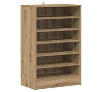 vidaXL Mueble zapatero Roble Artisan en madera de ingeniería 60x35x92 cm