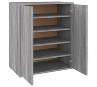 vidaXL Zapatero Organizador de Zapatos Soporte Armario Pasillo Almacenaje Estantería Muebles de Madera Contrachapada Gris Sonoma 60x35x70 cm