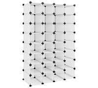 vidaXL Zapatero PP transparente 93x36,5x140 cm