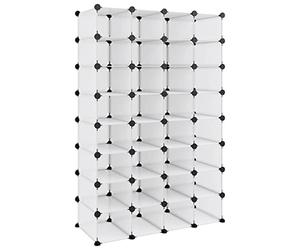 vidaXL Zapatero PP transparente 93x36,5x140 cm