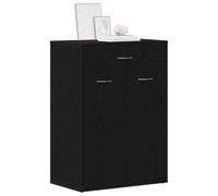 vidaXL Armario para Zapatos Negro Roble 60 x 35 x 84 cm Madera de ingeniería. Tiene Mucho Espacio para Guardar. Diseño Moderno con 1 cajón y 2 Puertas para Zapatos. Ideal como Organizador en la entr