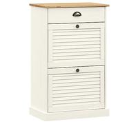 vidaXL Zapatero Vigo Madera Maciza de Pino Blanco 60x35x96 cm
