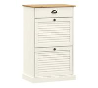 Vidaxl zapatero vigo madera maciza de pino blanco 60x35x96 cm