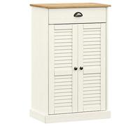 vidaXL Zapatero Vigo Madera Maciza de Pino Blanco 60x35x96 cm
