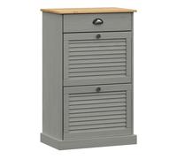 Vidaxl zapatero vigo madera maciza de pino gris 60x35x96 cm
