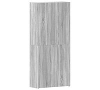 vidaXL Zapatero y Organizador Grey Sonoma 80X35.5X180Cm Madera de Calidad Armario Moderno Soluciones para Interiores Organizador de Pasillo Dormitorio