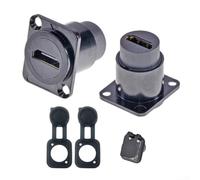 Video 4K confiable y sonido estéreo 2pcs hembra a hembra de alta densidad multichip Interconnect Adaptadores (negro)