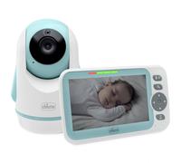 Chicco Videocámara Evolution, cámara giratoria motorizada para bebés y niños con Pantalla a Color 5, Alcance de 220 m, visión Nocturna, termómetro, melodías de Sonido Blancas, micrófono y Altavoz