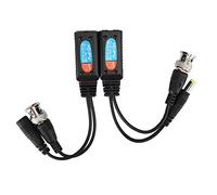 Video balun transceptor transmisor de par trenzado 8mp HD CVI AHD TVI cvbs apoyo s vigilancia negro ABS 2 pack