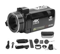 Video Cámara 4K, Camcorder, Pantalla Táctil 3 Pulgadas, 56MP, WiFi, Lente Gran Angular - Estabilizador y Micrófono Integrado, Ideal para Vlogging y Grabación Profesional