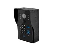 Video Doorbell Camera, 7-Inch Wired Video Intercom Doorbell Villa Building Intercom Password Swipe Card Remote Control Unlock Electronic Doorbell,Smart Home Devices