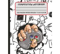 VIDEO GAME COMPOSITION NOTEBOOK FOR BOY, TEEN, KID & STUDENT/Primary video game book background decor for boys/Wide ruled composition notebook/7.5 x 9.25 inches/110 pages