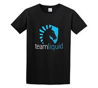 Video Game Team Liquid Soft Grinding Retro Take out Sports Competition Casual T-Shirt Black 3XL