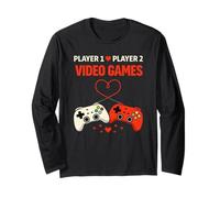 Video Games Over Valentine Player One Player Two Manga Larga