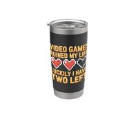 Video Games Ruined My Life Luckily I Have Two Left - Vaso térmico de acero inoxidable de doble pared