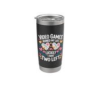 Video Games Ruined My Life Luckily I Have Two Left - Vaso térmico de acero inoxidable de doble pared