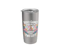 Video Games Ruined My Life Luckily I Have Two Left - Vaso térmico de acero inoxidable de doble pared