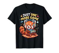 Video Gaming Just One More Game Gaming Red Panda Camiseta
