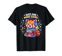 Video Gaming Just One More Game Gaming Red Panda Camiseta