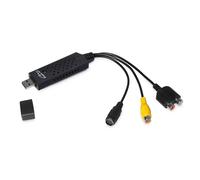 Media-Tech MT4169 - Cable USB Adaptador (Entrada de Audio, S-Video), Negro