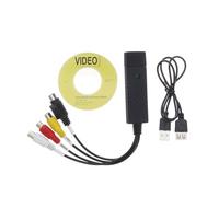 Video Grabber USB Capture Card, Convert Hi8 VHS to Digital DVD for Windows PC, Audio Video Digitize Converter Adapter