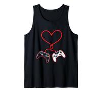 Video Juego Pareja Jugador Amor Divertido Romántico San Valentín Camiseta sin Mangas