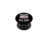 Video Poker Discard All Five Casino Gambling Design PopSockets PopGrip Adhesivo