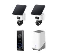 Video Portero E340+eufy Security S4 Camara vigilancia WiFi Exterior Solar 4K UHD