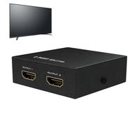 Video Splitter Adapter, 4K de alta velocidad, monitor de doble conexión, Sturdy Aluminio Construcción, Easy Plug and Play, para ordenador portátil, Tablet TV Projector Console Set-Top Box Screen