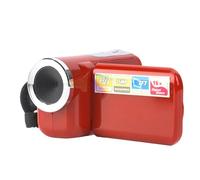 Videocámara Digital Cámara de PC 1080 * 720 USB2.0 Grabador de Videocámara Vlogging de Pantalla LCD TFT de 2 Pulgadas para Ciclismo, Montañismo y Carrera(Red)