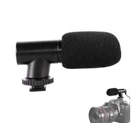 Videocámara Micrófono - Minifono Mini A Prueba De Viento Para Smartphone Y Cámaras, Micrófono De Grabación Negro Para Computadora, Solución De Audio Portátil | Entrevista Mic Para Videoconferencia