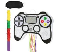 Videogame B Pinata Piñata videojuego - piñata controlador juego niños juegos infantiles con cordón venda para los ojos palo fiesta cumpleaños juegos decoración fiestas celebración familiar negro