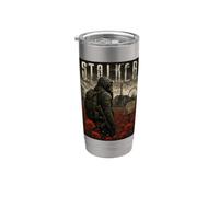 Videojuego de máscara de gas táctica de sobreviviente de zona postapocalíptica Vaso térmico de acero inoxidable de doble pared