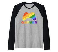 Videojuego Gaymer Gamepad para Jugadores Gay Rainbow Flag LGBT Camiseta Manga Raglan