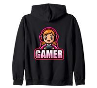Videojuego Life Cute Kawaii Player de Gamer Girl Pink Sudadera con Capucha