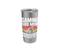 Videojuego Perro Mamá Disparos A La Cabeza Y Pats En La Cabeza Vaso térmico de acero inoxidable de doble pared