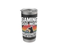 Videojuego Perro Mamá Disparos A La Cabeza Y Pats En La Cabeza Vaso térmico de acero inoxidable de doble pared