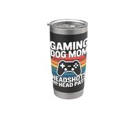 Videojuego Perro Mamá Disparos A La Cabeza Y Pats En La Cabeza Vaso térmico de acero inoxidable de doble pared