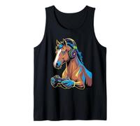 Videojuego Wild Horses para Mujer, Divertido Caballo Montando a Caballo Camiseta sin Mangas