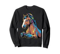 Videojuego Wild Horses para Mujer, Divertido Caballo Montando a Caballo Sudadera