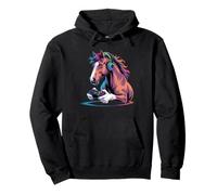 Videojuego Wild Horses para Mujer, Divertido Caballo Montando a Caballo Sudadera con Capucha