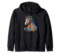 Videojuego Wild Horses para Mujer, Divertido Caballo Montando a Caballo Sudadera con Capucha