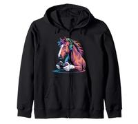 Videojuego Wild Horses para Mujer, Divertido Caballo Montando a Caballo Sudadera con Capucha