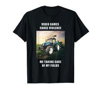 Videojuegos causan violencia Gamer Farming Camiseta Camiseta
