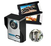 Videoportero con cámara para 2 monitores, timbre, sistema de vídeo por cable + cámara infrarroja