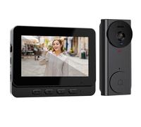 Videoportero con cámara, timbre inalámbrico impermeable 1080P con pantalla IPS de 4,3 pulgadas, timbre WiFi de 170 grados para el hogar